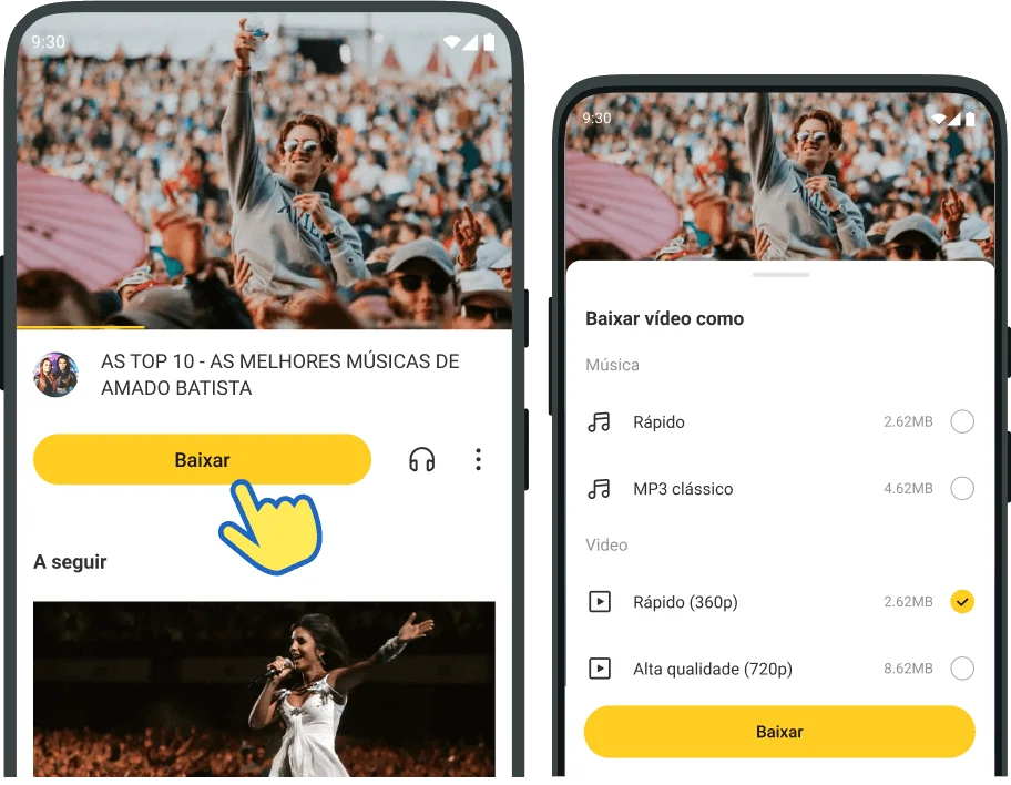 Descarregar músicas e ouvir offline